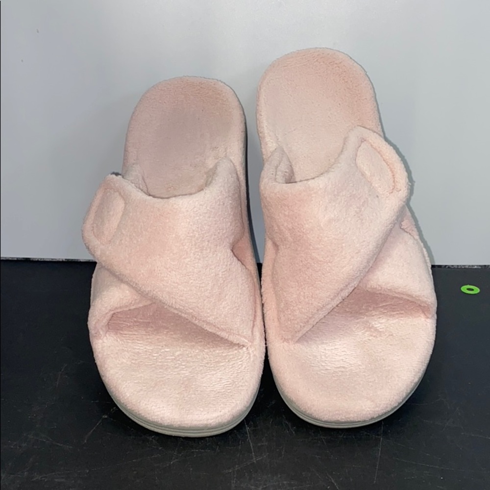 VIONIC LADIES 11 RELAX TERRY CLOTH SLIPPER PINK